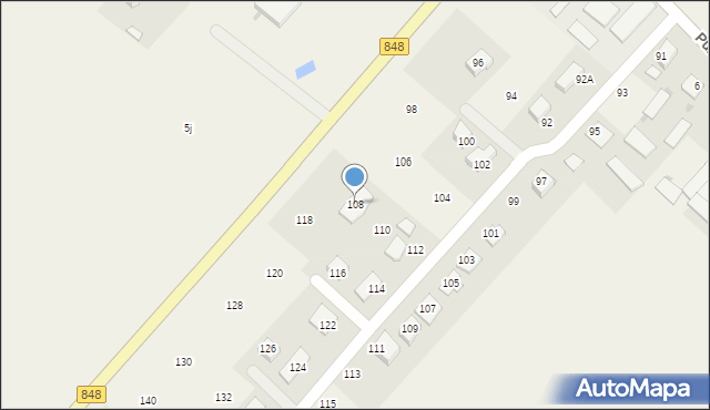 Pułankowice, Pułankowice, 108, mapa Pułankowice