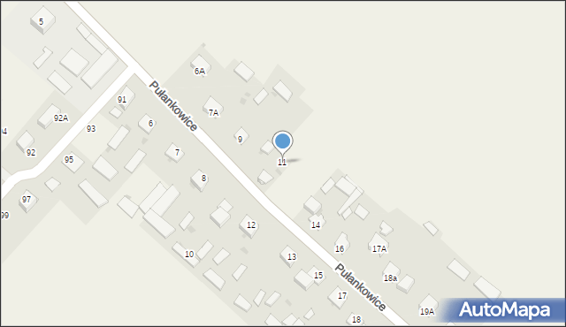 Pułankowice, Pułankowice, 11, mapa Pułankowice