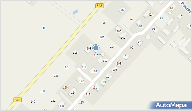 Pułankowice, Pułankowice, 110, mapa Pułankowice