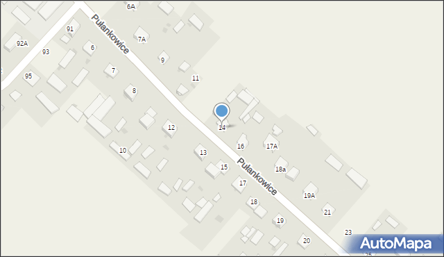 Pułankowice, Pułankowice, 14, mapa Pułankowice