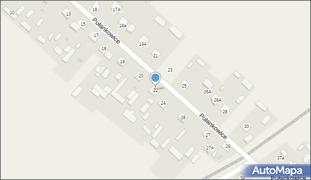 Pułankowice, Pułankowice, 22, mapa Pułankowice
