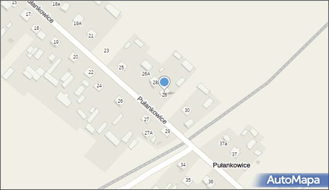 Pułankowice, Pułankowice, 28, mapa Pułankowice