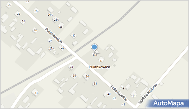 Pułankowice, Pułankowice, 37a, mapa Pułankowice