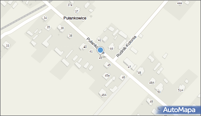 Pułankowice, Pułankowice, 43, mapa Pułankowice