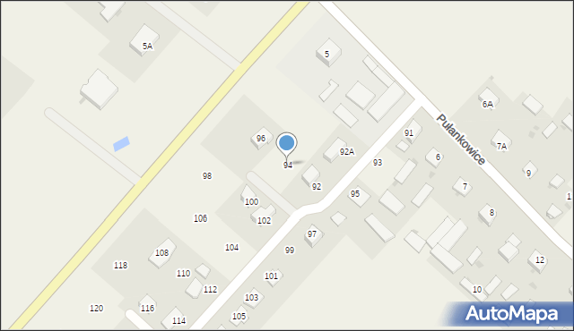 Pułankowice, Pułankowice, 94, mapa Pułankowice