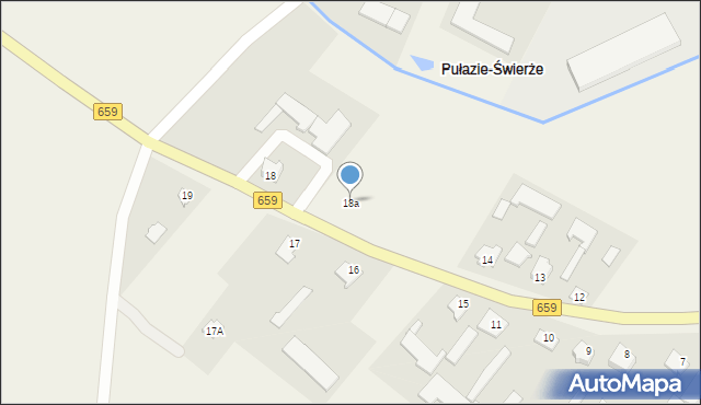 Pułazie-Świerże, Pułazie-Świerże, 18a, mapa Pułazie-Świerże