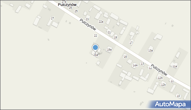 Pulczynów, Pulczynów, 21a, mapa Pulczynów