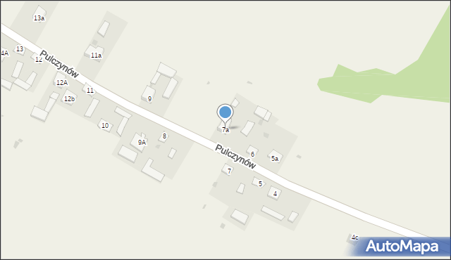 Pulczynów, Pulczynów, 7a, mapa Pulczynów