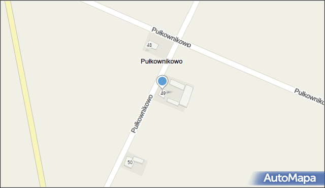 Pułkownikowo, Pułkownikowo, 49, mapa Pułkownikowo