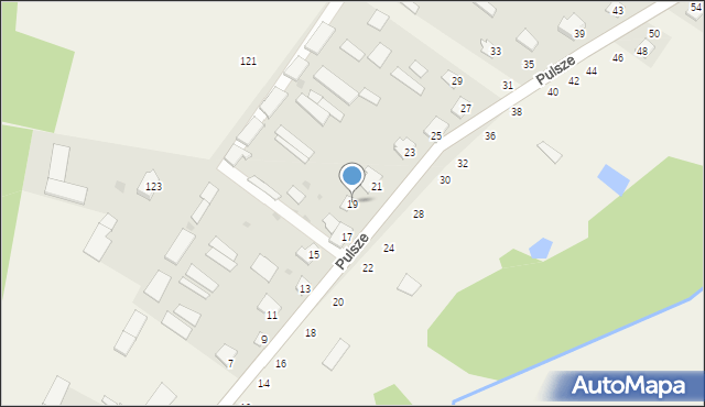 Pulsze, Pulsze, 19, mapa Pulsze