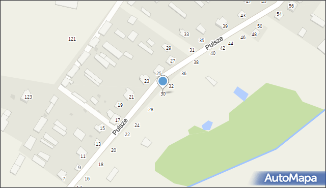 Pulsze, Pulsze, 30, mapa Pulsze