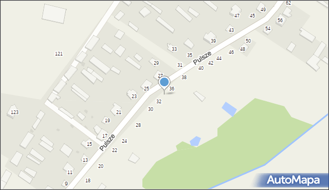 Pulsze, Pulsze, 34, mapa Pulsze