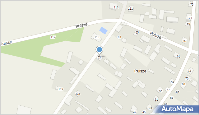 Pulsze, Pulsze, 53, mapa Pulsze