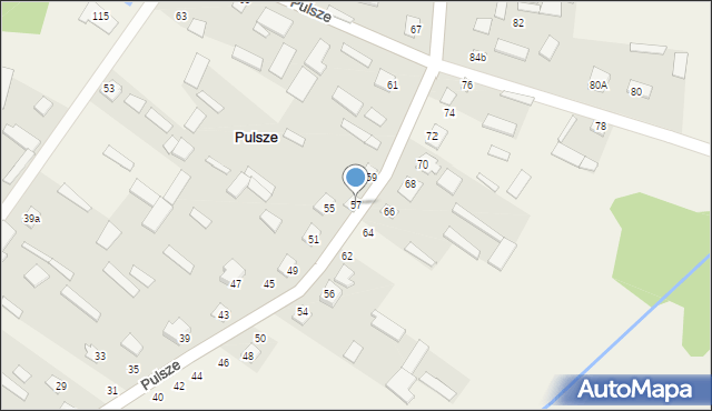 Pulsze, Pulsze, 57, mapa Pulsze