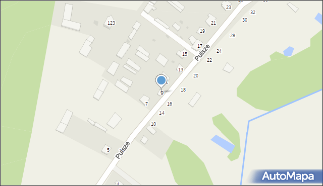 Pulsze, Pulsze, 9, mapa Pulsze