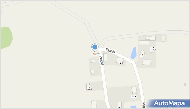 Pupki, Pupki, 16c, mapa Pupki