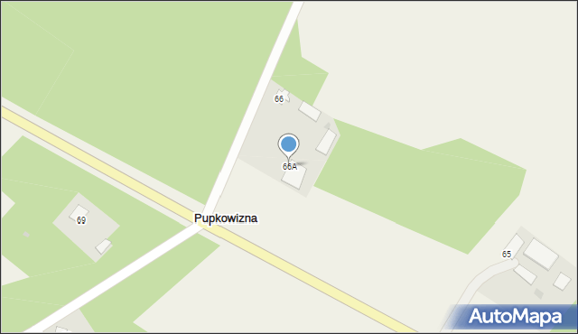 Pupkowizna, Pupkowizna, 66A, mapa Pupkowizna