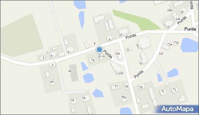 Purda, Purda, 7, mapa Purda