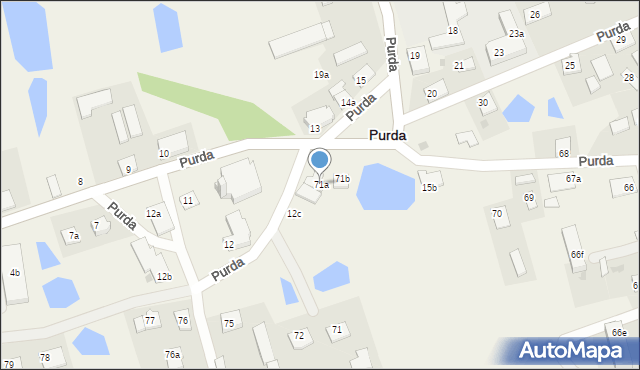 Purda, Purda, 71a, mapa Purda