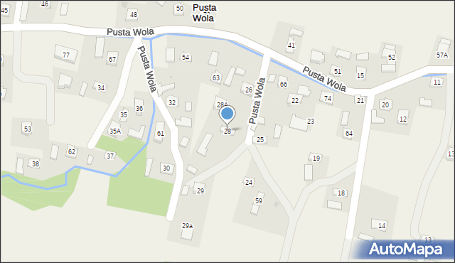 Pusta Wola, Pusta Wola, 28, mapa Pusta Wola
