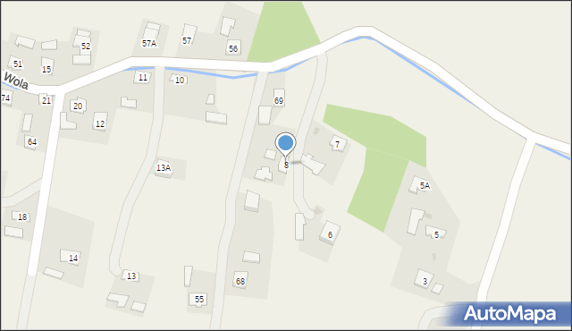 Pusta Wola, Pusta Wola, 8, mapa Pusta Wola