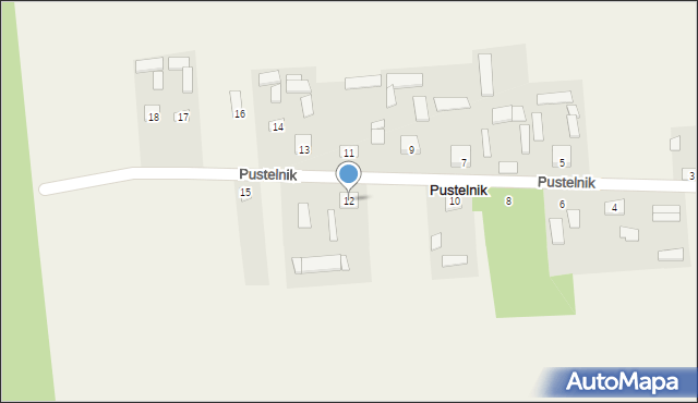 Pustelnik, Pustelnik, 12, mapa Pustelnik