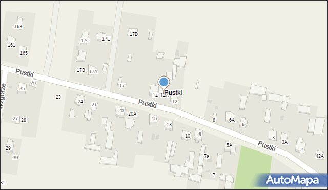 Pustki, Pustki, 14A, mapa Pustki