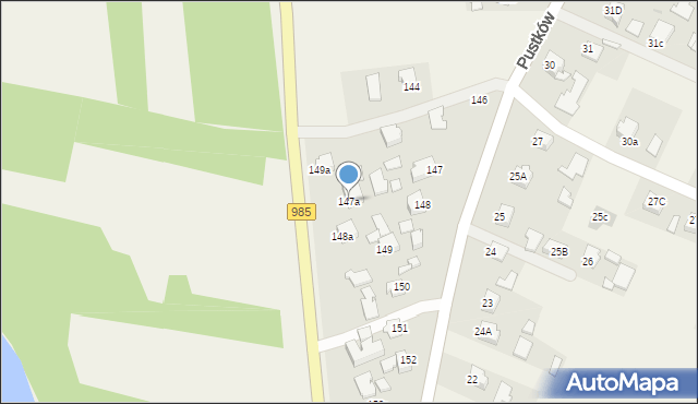 Pustków, Pustków, 147a, mapa Pustków