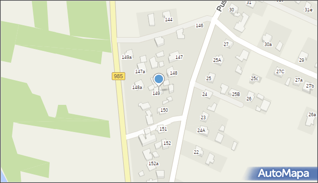 Pustków, Pustków, 149b, mapa Pustków