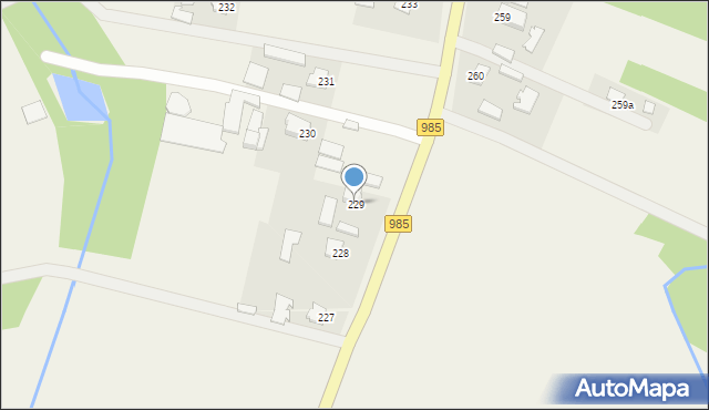 Pustków, Pustków, 229, mapa Pustków