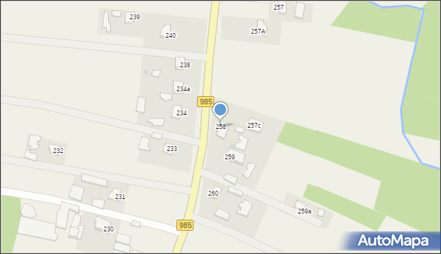 Pustków, Pustków, 258, mapa Pustków