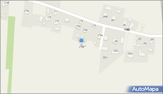 Pustków, Pustków, 279b, mapa Pustków