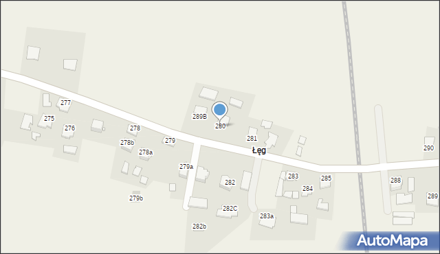 Pustków, Pustków, 280, mapa Pustków
