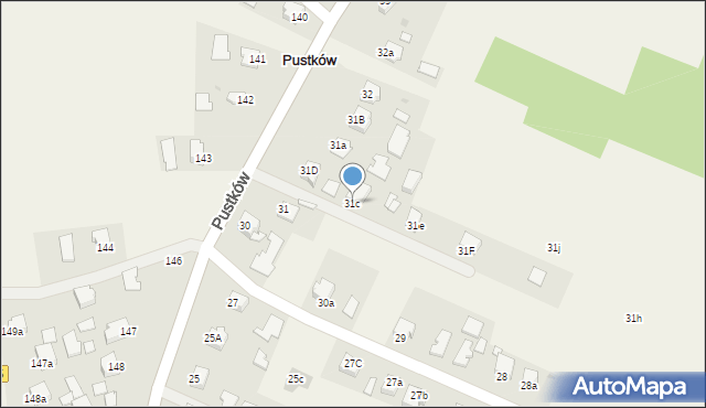 Pustków, Pustków, 31c, mapa Pustków