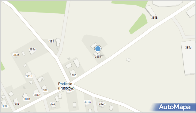 Pustków, Pustków, 385a, mapa Pustków