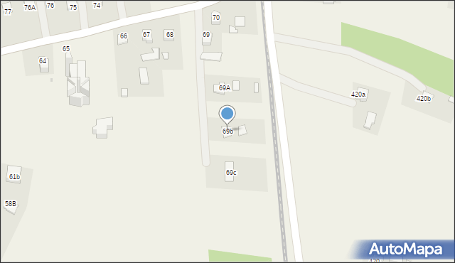 Pustków, Pustków, 69b, mapa Pustków