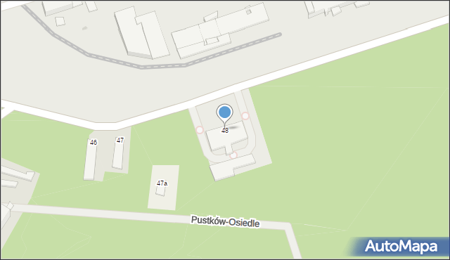 Pustków-Osiedle, Pustków-Osiedle, 48, mapa Pustków-Osiedle