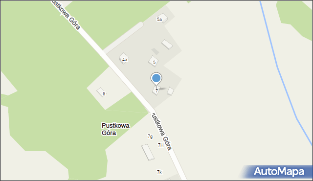 Pustkowa Góra, Pustkowa Góra, 7, mapa Pustkowa Góra