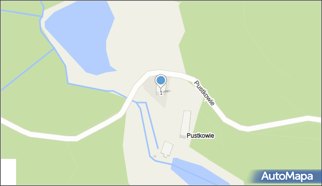 Pustkowie, Pustkowie, 1, mapa Pustkowie