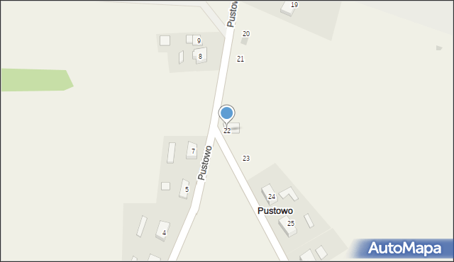 Pustowo, Pustowo, 22, mapa Pustowo