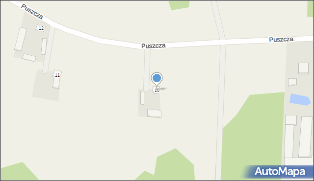 Puszcza, Puszcza, 10, mapa Puszcza