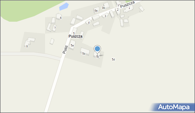 Puszcza, Puszcza, 5c, mapa Puszcza