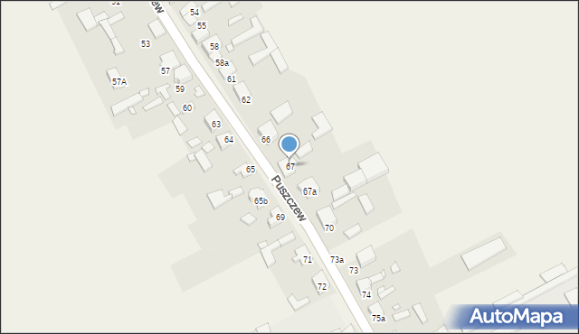 Puszczew, Puszczew, 67, mapa Puszczew