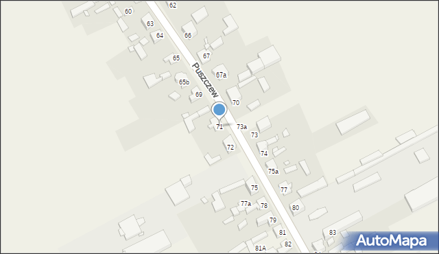 Puszczew, Puszczew, 71, mapa Puszczew