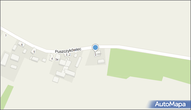 Puszczykówiec, Puszczykówiec, 1, mapa Puszczykówiec
