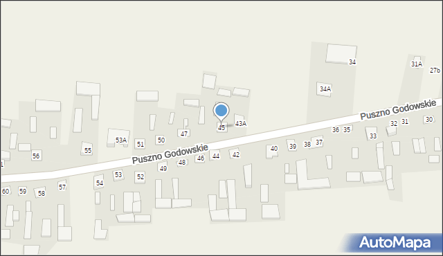 Puszno Godowskie, Puszno Godowskie, 45, mapa Puszno Godowskie