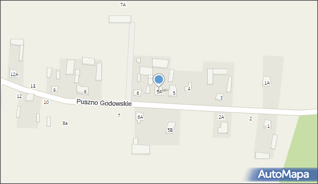 Puszno Godowskie, Puszno Godowskie, 5A, mapa Puszno Godowskie