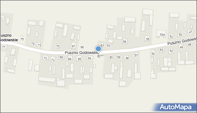 Puszno Godowskie, Puszno Godowskie, 62, mapa Puszno Godowskie