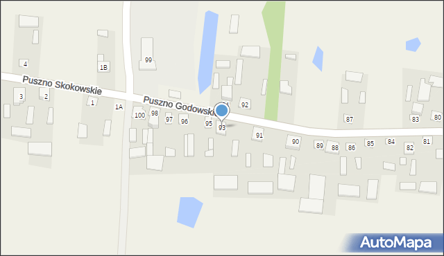 Puszno Godowskie, Puszno Godowskie, 93, mapa Puszno Godowskie