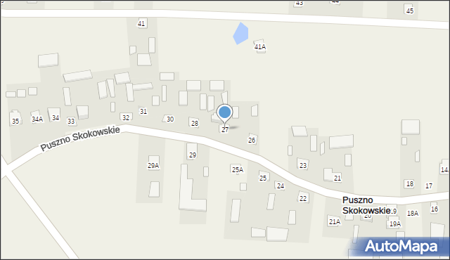 Puszno Skokowskie, Puszno Skokowskie, 27, mapa Puszno Skokowskie